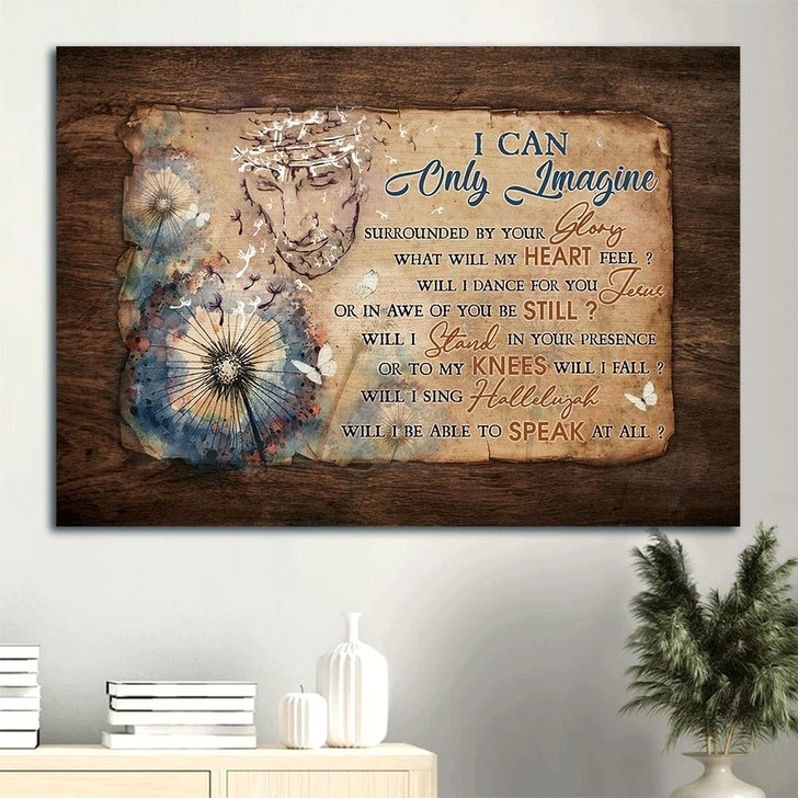 Religious Song Dandelion Painting I Can Only Imagine Canvas Wall Art Christian Wall Decor