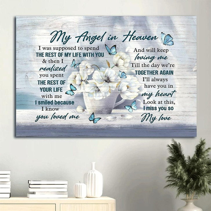 Heaven Beautiful White Flower Till The Day We're Together Again Memorial Gift For Family Members My Angle In Heaven