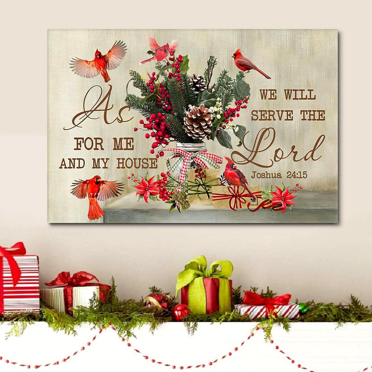 As For Me And My House Joshua Christmas Wall Art Canvas Print Art On Wall Wall Decorator
