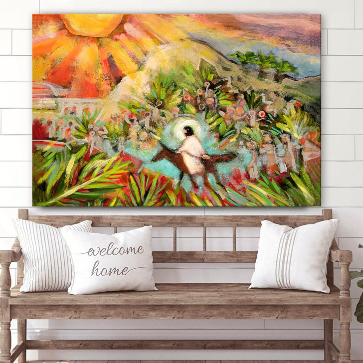 Palm Sunday Canvas Wall Art Jesus Posters Religious Wall Decor Faith Canvas Home Decor