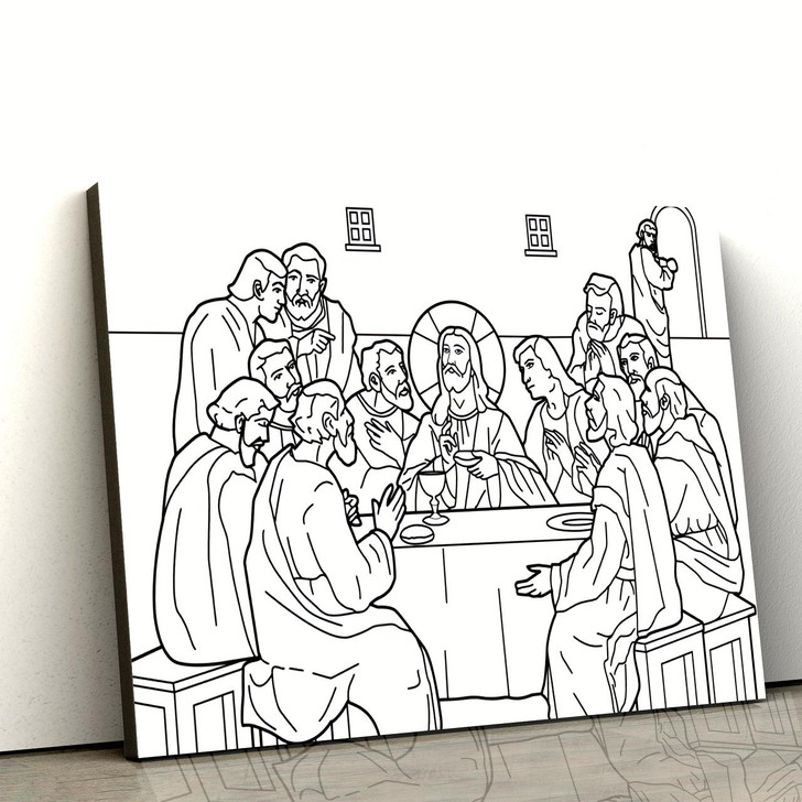 Jesus The Last Supper Canvas Wall Art Christian Wall Posters Scripture Wall Art For Bedroom
