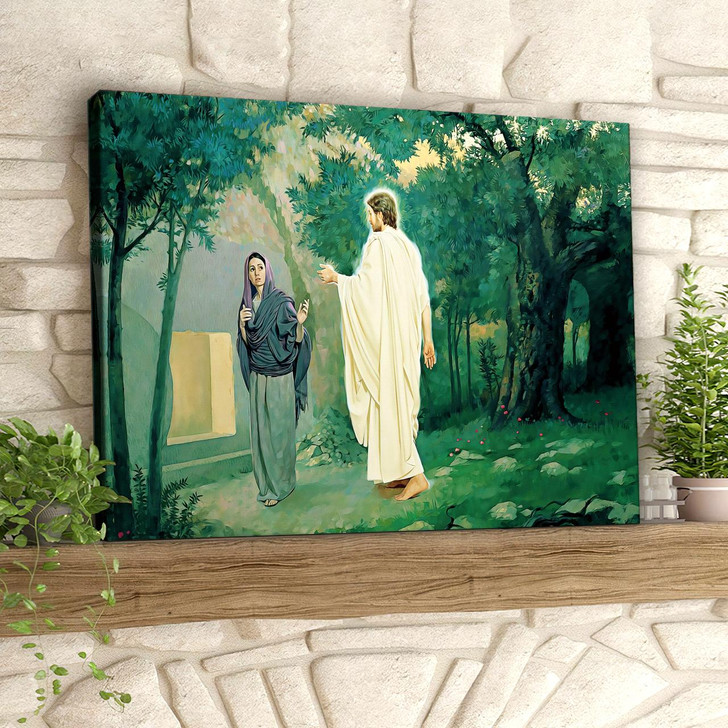 John 20:1118 NIV Jesus Appears Christ Pictures Christian Canvas Prints Faith Canvas Gift For Christian