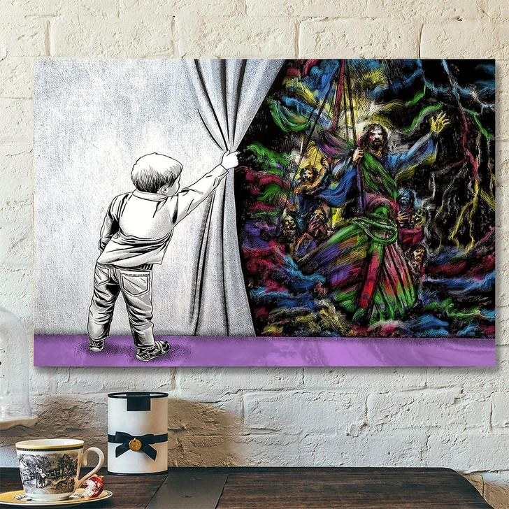 Calm In The Storm Jesus Canvas Poster Jesus Wall Art Christ Pictures Christian Canvas Prints Faith Canvas Gift