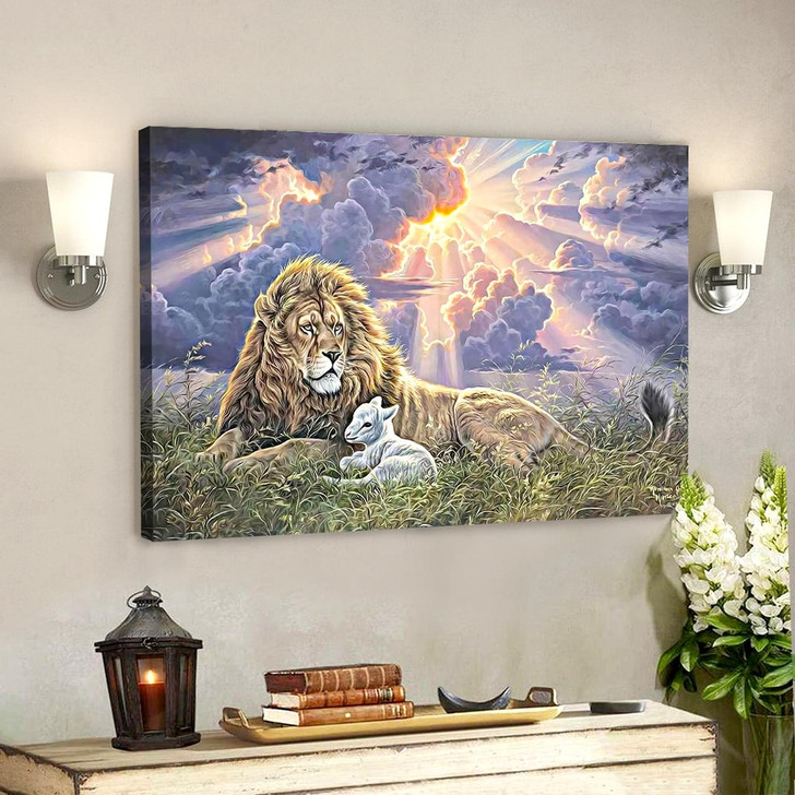 Lion Jesus Canvas 81 Christian Gift Jesus Canvas Painting Jesus Poster Bible Verse Canvas Wall Art Scripture Canvas