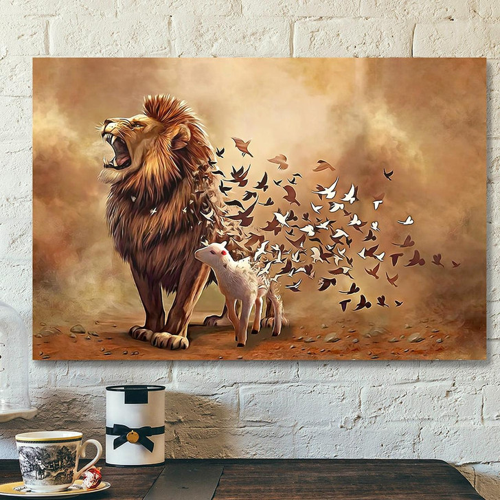 Lion Jesus Canvas 77 Christian Gift Jesus Canvas Painting Jesus Poster Bible Verse Canvas Wall Art Scripture Canvas