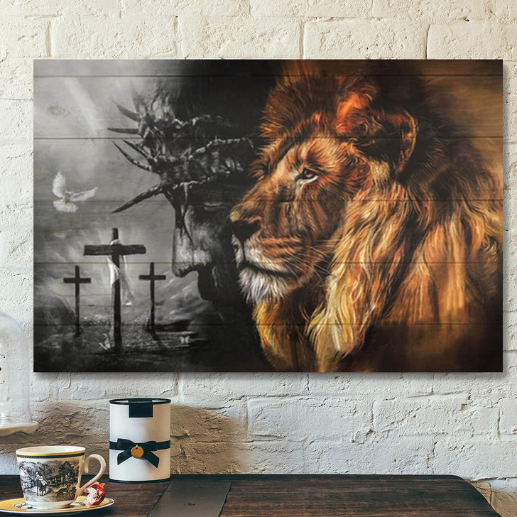 Black And White Jesus Lion Of Judah Canvas Bible Verse Canvas Wall Art Scripture Canvas