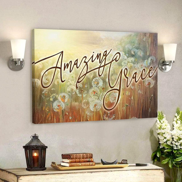 Amazing Grace 8 Bible Verse Canvas Scripture Canvas Wall Art Bible Verse Poster For Home