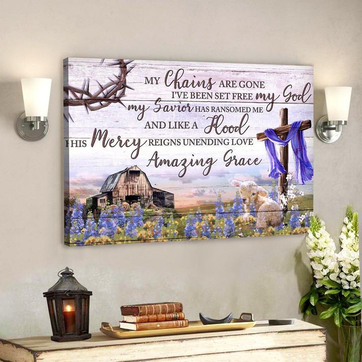 His Mercy Reigns Unending Love Bible Verse Canvas Scripture Canvas Wall Art