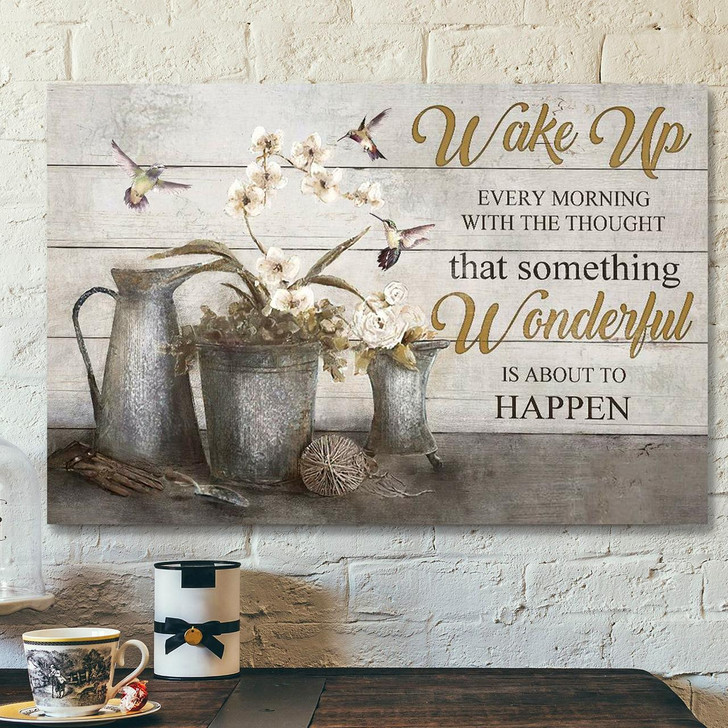 Wake Up Every Morning With The Thought That Something Wonderful Is About To Happen Bible Verse Canvas Scripture Canvas