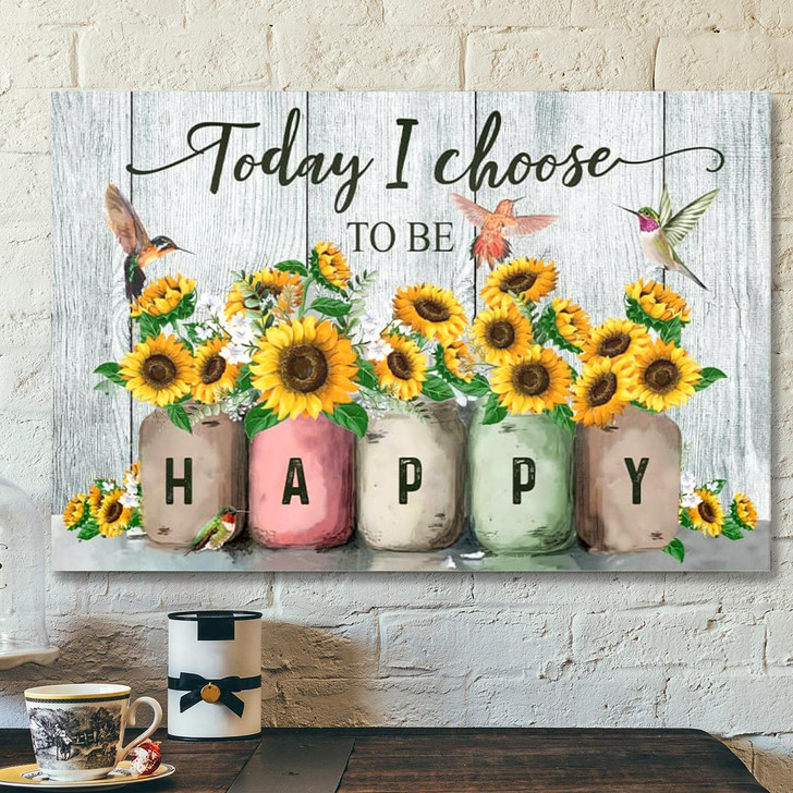 Bible Verse Canvas Today I Choose To Be Happy Wall Art Canvas Scripture Canvas Wall Art