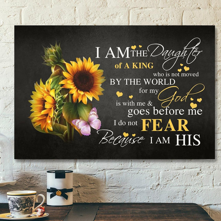Bible Verse Canvas Daughter Of King Canvas Wall Art Scripture Canvas Wall Art