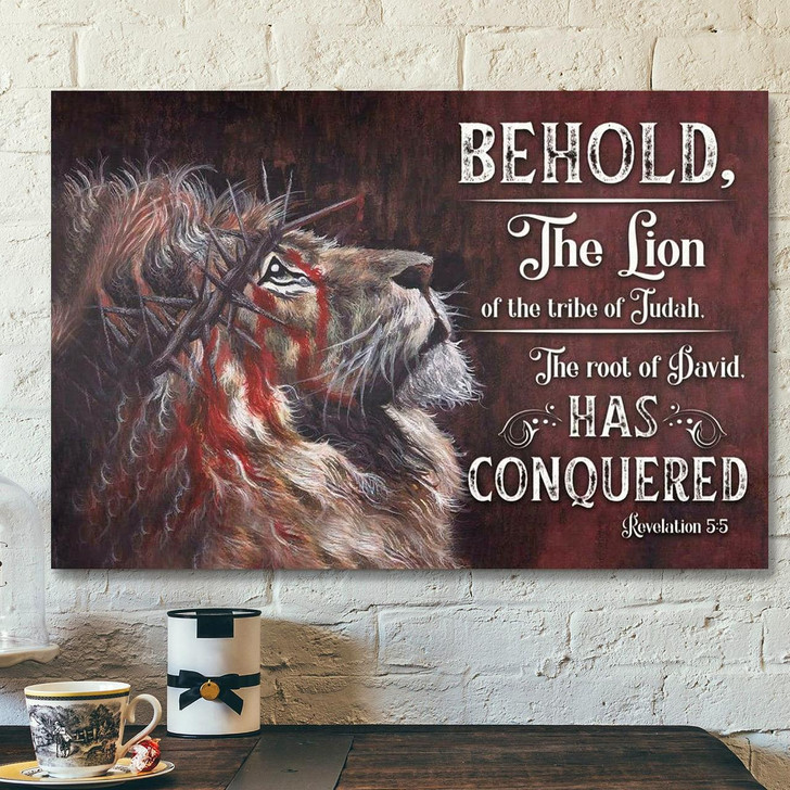 God Canvas Prints Jesus Canvas Art Revelation 55 Behold The Lion Of The Tribe Of Judah Canvas Wall Art