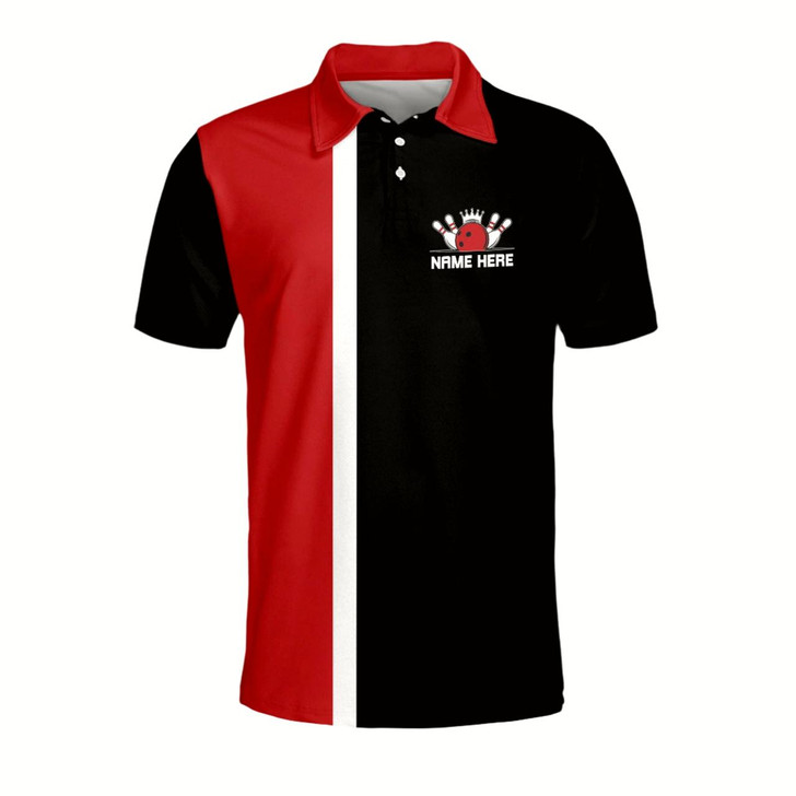 Goofygear Personalized This Is How I Roll Bowling Polo Shirt Men Black Red Funny ideal apparel for tournaments