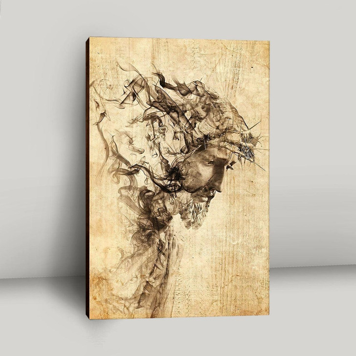 Artistic Sketch Of Jesus Christ Canvas Wall Art Christian Home Decor With Hand Drawn Style For Peaceful Faith