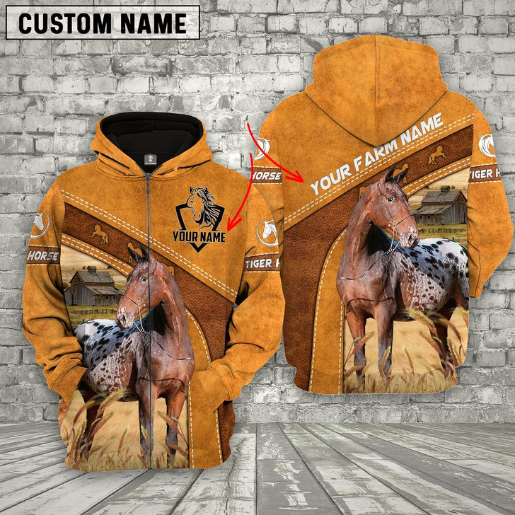 Goofygear Personalized Tiger Horse Name Race 3D Hoodie and Zipper Hoodie