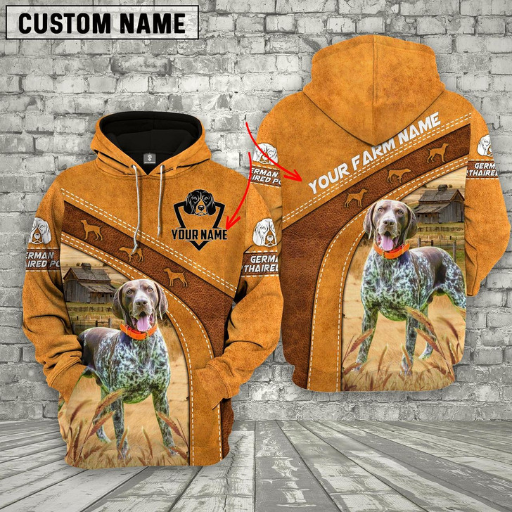 Goofygear Personalized German Shorthaired Pointer Name Printed 3D Pullover Sweatshirt