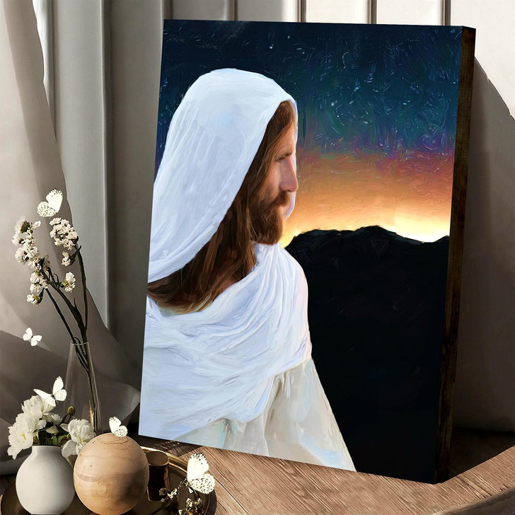 Portrait Of Jesus Canvas Art Christian Wall Decor Featuring Jesus Christ Images Religious Canvas Wall Art