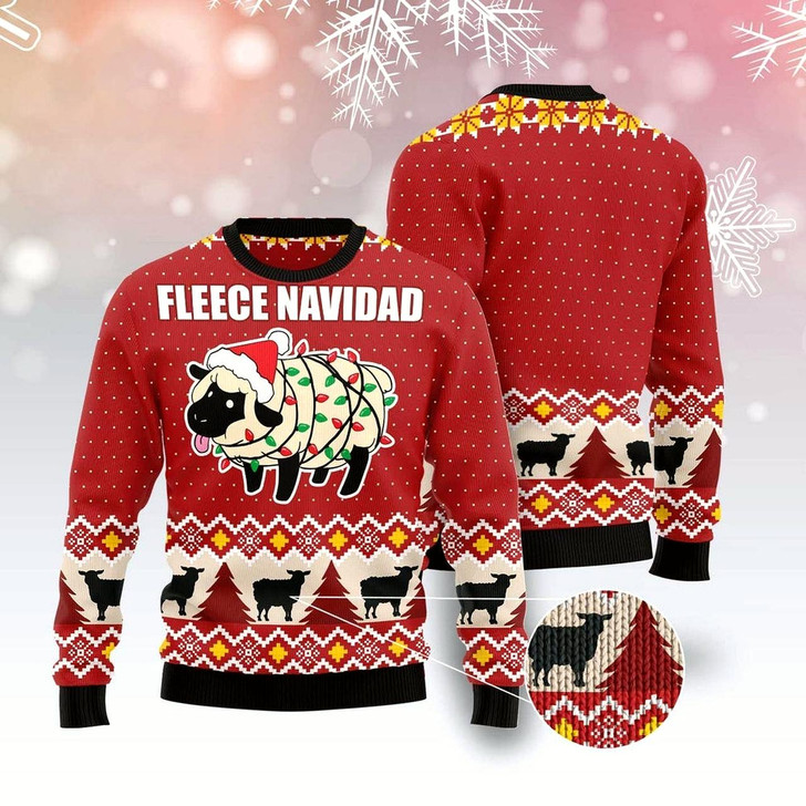Goofygearprints Fleece Navidad Ugly Christmas Sweater, Funny Xmas Sweater, Sweater Xmas