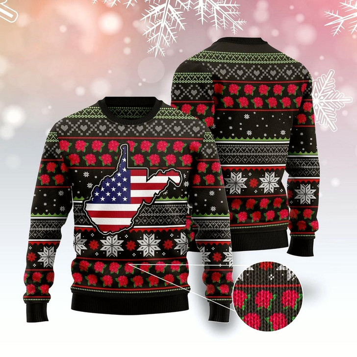 Goofygearprints West Virginia Xmas Ugly Christmas Sweater, Funny Xmas Sweater, Sweater Xmas