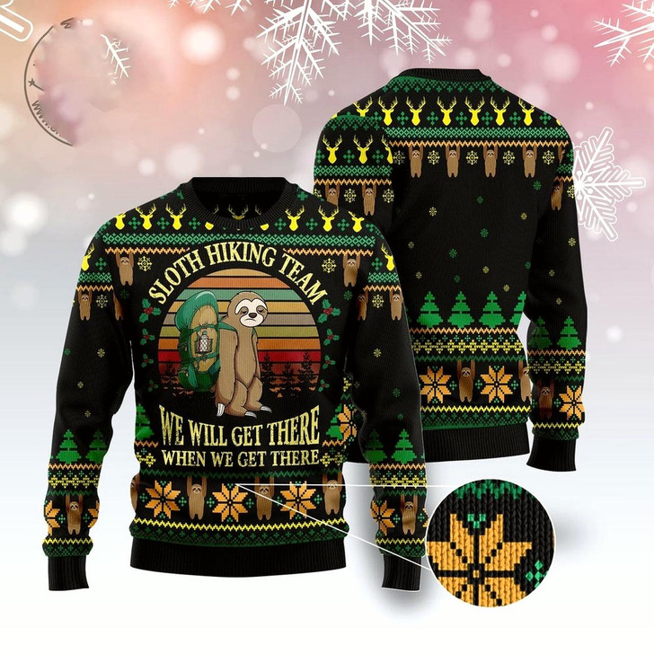 Goofygearprints Sloth Team Holiday Ugly Christmas Sweater, Funny Xmas Sweater, Sweater Xmas