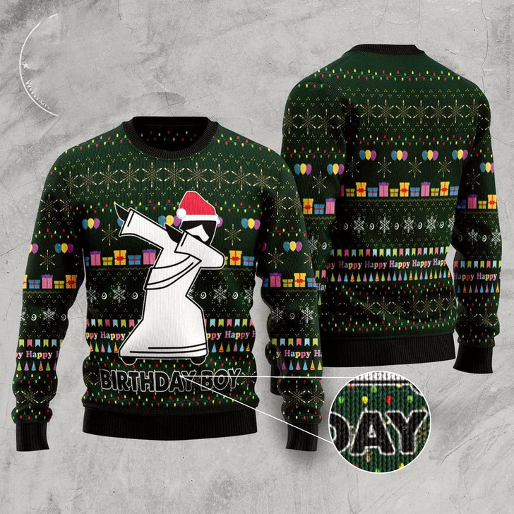 Goofygearprints Merry Christmas Jesus Birthday Boy Ugly Christmas Sweater, Funny Xmas Sweater, Sweater Xmas
