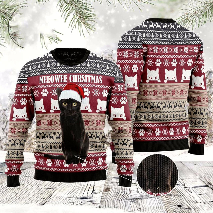 Goofygearprints Meeowee Christmas Ugly Christmas Sweater, Funny Xmas Sweater, Sweater Xmas