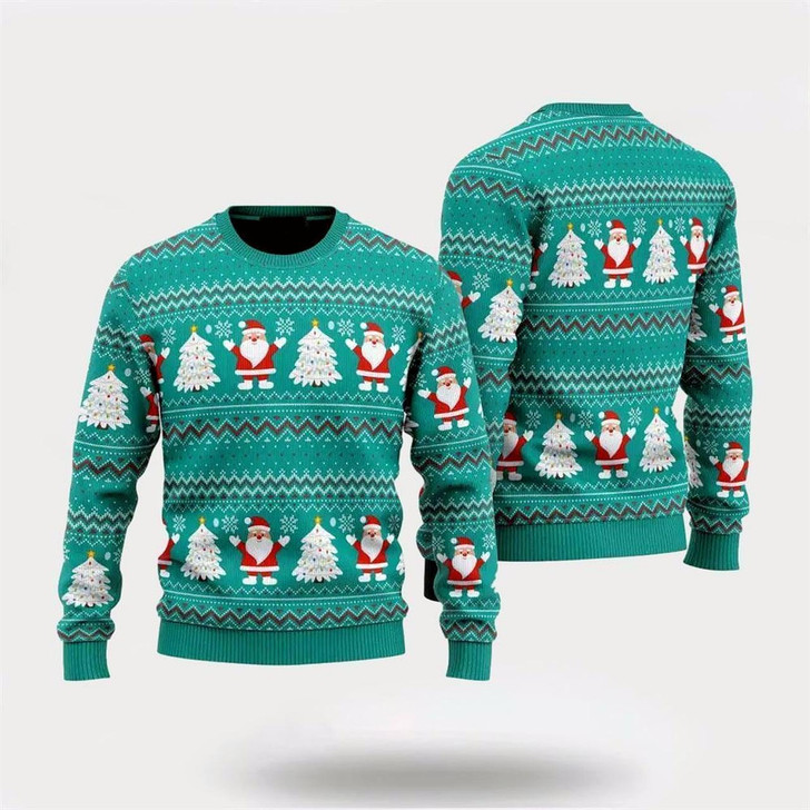 Goofygearprints Spread Holiday Cheer With Santa Claus Ugly Christmas Sweater, Best Gift For Holiday, Christmas Crewneck Sweater, Christmas Winter Fashion