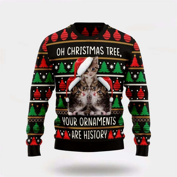 Goofygearprints Pet Cat Sweater, Awesome Cat Funny Family Ugly Christmas Sweater, Gift For Cat Love, Cat Crewneck Sweater, Winter Fashion