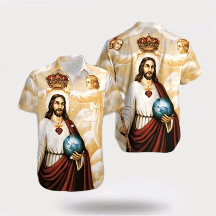 Goofygearprints Christian Hawaiian Shirt, Happy Easter Sunday Jesus He Is Risen Hallelujah Hawaiian Shirt, Christian Aloha Shirt