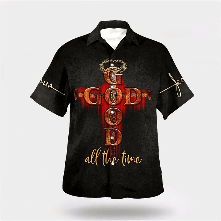 Goofygearprints Christian Hawaiian Shirt, God Is Good All The Time Hawaiian Shirt, Christian Aloha Shirt