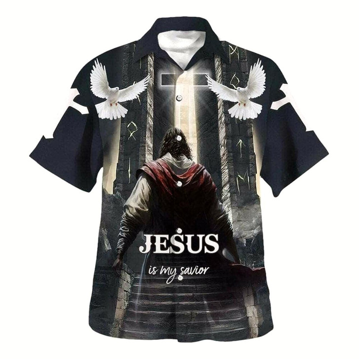Goofygearprints Jesus Is My Savior Jesus Go To Heaven Hawaiian Shirt For Men, Christian Hawaiian Shirt, Gift For Christian