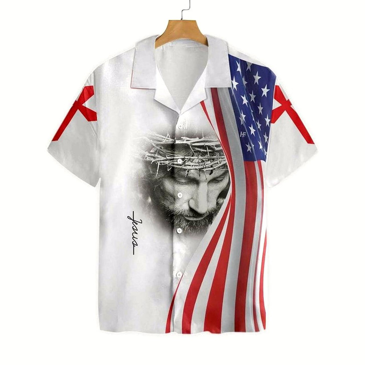 Goofygearprints Jesus Is My Savior Fishing Is My Therapy Hawaiian Shirt For Men, Christian Hawaiian Shirt, Gift For Christian