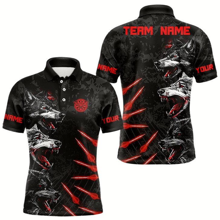Goofygearprints Custom Camouflage Wolf Darts Polo Shirts For Men, Wolf Dart Team Shirt