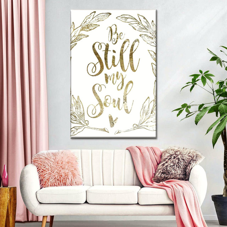 Soul Be Still I Wall Art Canvas For Living Room Christian Wall Decor Inspirational Spiritual Art