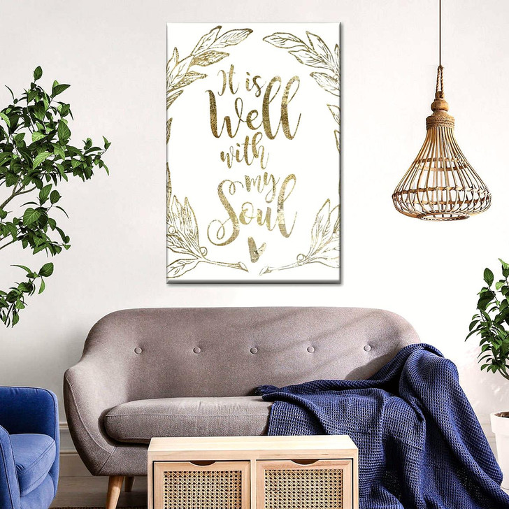Soulfully Well I Wall Art Canvas For Living Room Christian Wall Decor Inspirational Spiritual Artwork