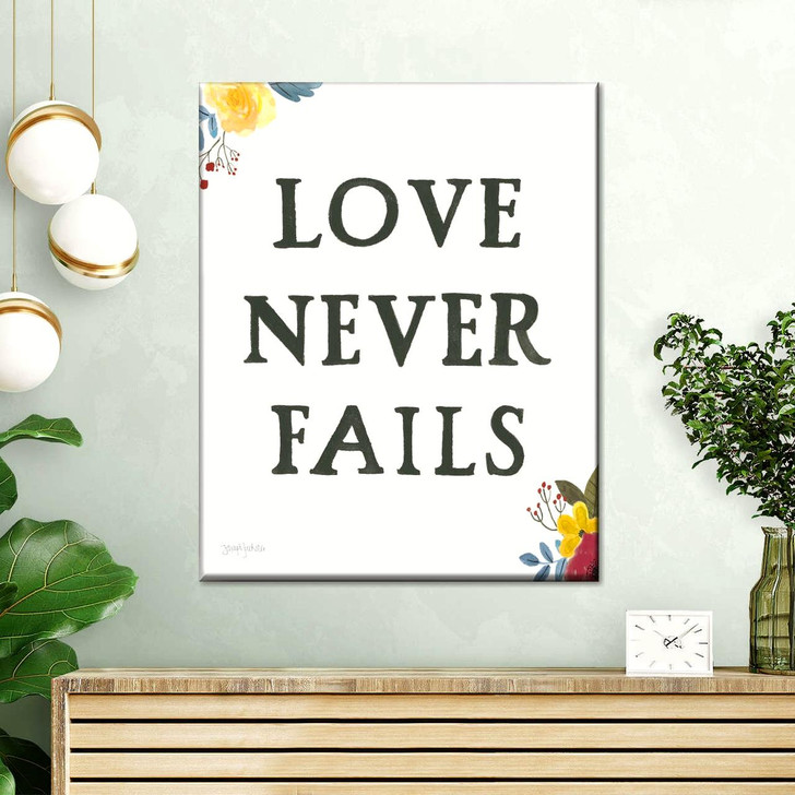 Scripture For Life Love Never Fails Wall Art Canvas For Living Room Christian Wall Decor Inspirational Bible Verse Art