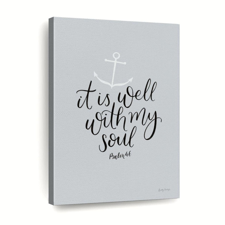 It Is Well With My Soul Wall Art Canvas For Living Room Christian Wall Decor Inspirational Christian Artwork