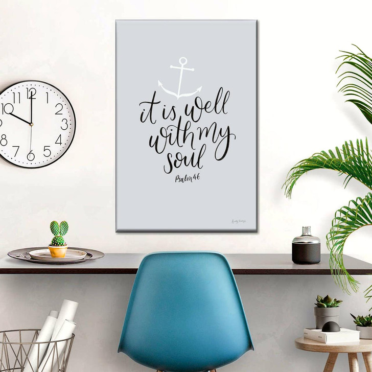 It Is Well With My Soul Wall Art Canvas For Living Room Christian Wall Decor Inspirational Christian Artwork