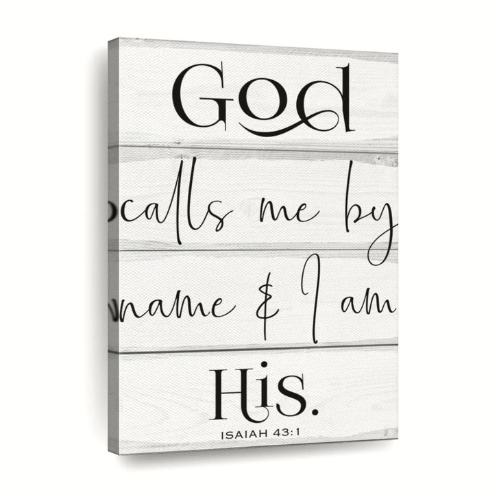 God Calls Me By Name Wall Art Canvas For Living Room Christian Wall Decor Inspirational Religious Artwork Home