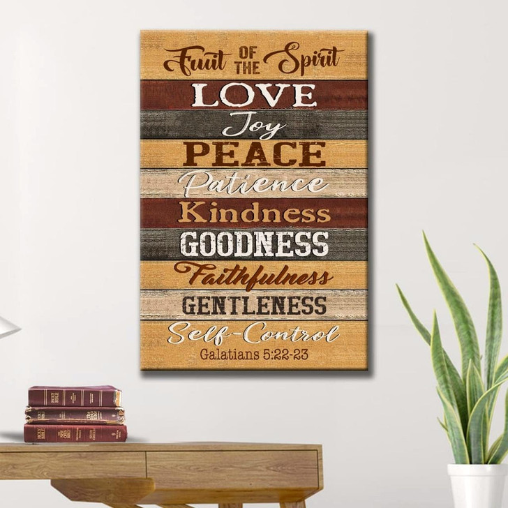 Galatians 5:22-23 Fruit Of The Spirit Wall Art Canvas Bible Verse Canvas Christian Inspirational Scripture Decor