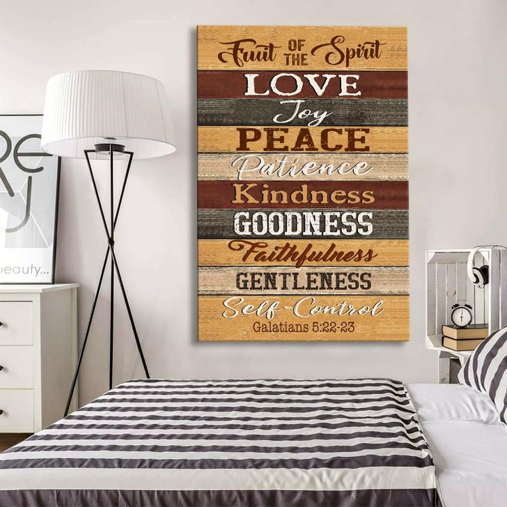 Galatians 5:22-23 Fruit Of The Spirit Wall Art Canvas Bible Verse Canvas Christian Inspirational Scripture Decor