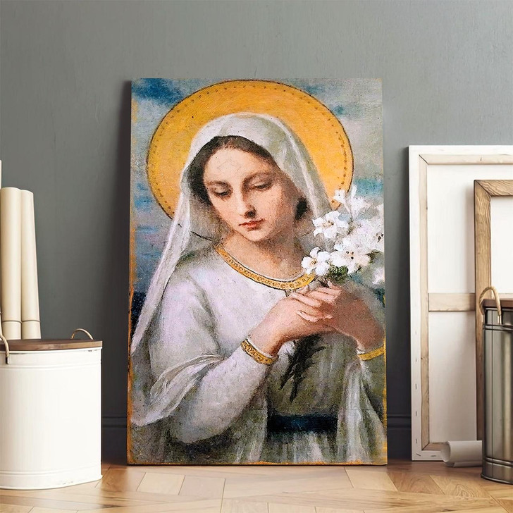 Virgin Mary Madonna Canvas Wall Art Catholic Religious Gift Christian Wall Art Decor
