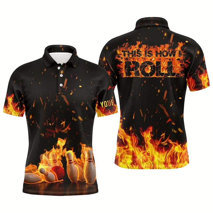 Goofygearprints Men'S Bowling Shirt This Is How I Roll Custom Bowling Ball And Pins, Custom Bowling Shirts For Men Style 3