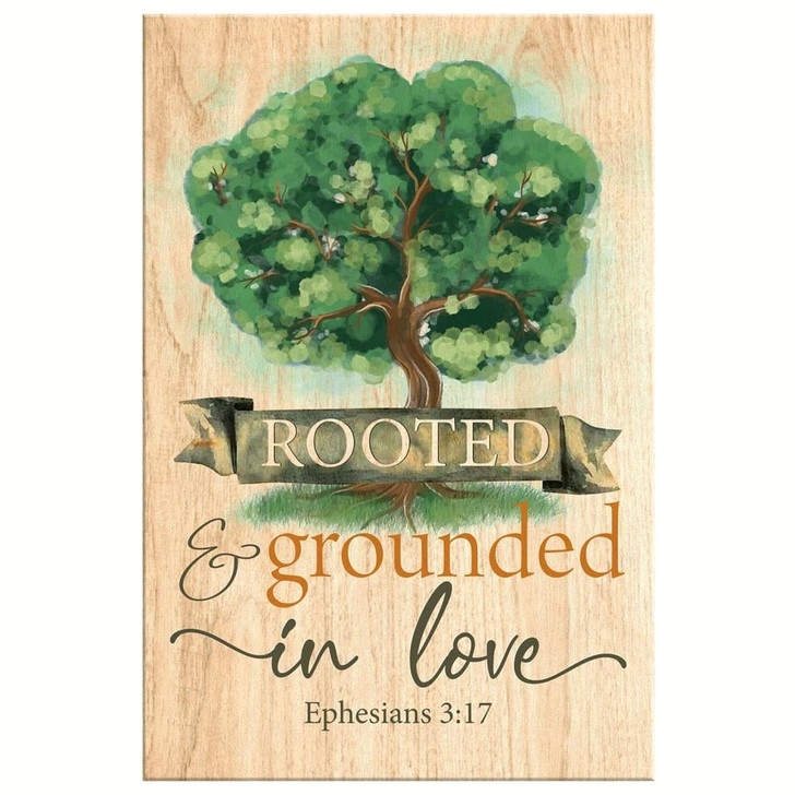 Rooted And Grounded In Love Ephesians 3:17 Canvas Wall Art Christian Bible Verse Prints Inspirational Wall Art For