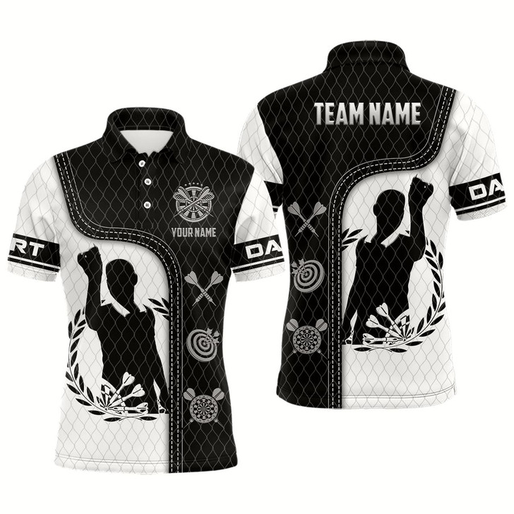 Goofygearprints Personalized Black White 3D All Over Print Mens Darts Jersey Shirt Shirts For Darts Player Style 2
