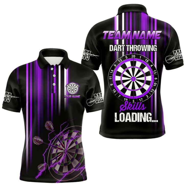 Goofygearprints Purple Throwing Skills Loading Custom Dart Shirt For Men With Pocket Option Style 2