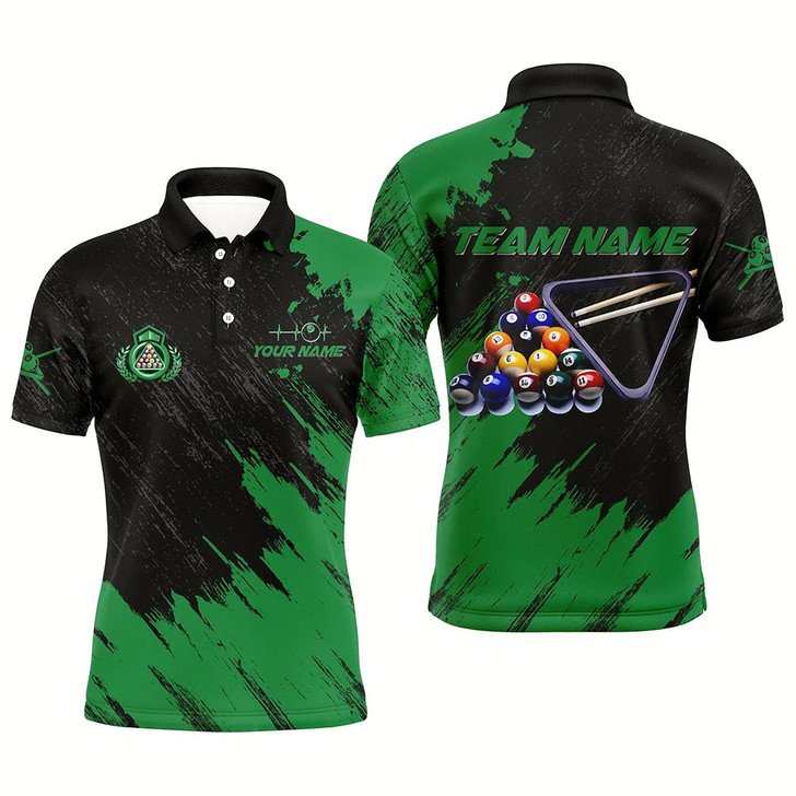 Goofygearprints Personalized Billiards Balls Painted Green Version All Over Print Billiard Polo Shirts For Men Style 2
