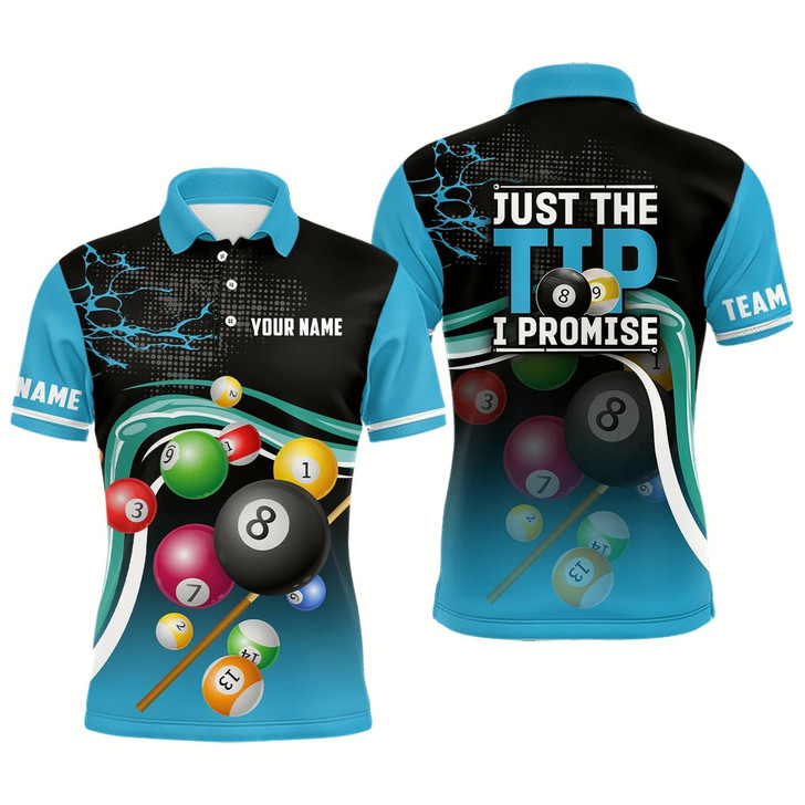 Goofygearprints Personalized Just The Tip I Promise Billiard Balls Men Polo Shirts, Billiard Jerseys For Team
