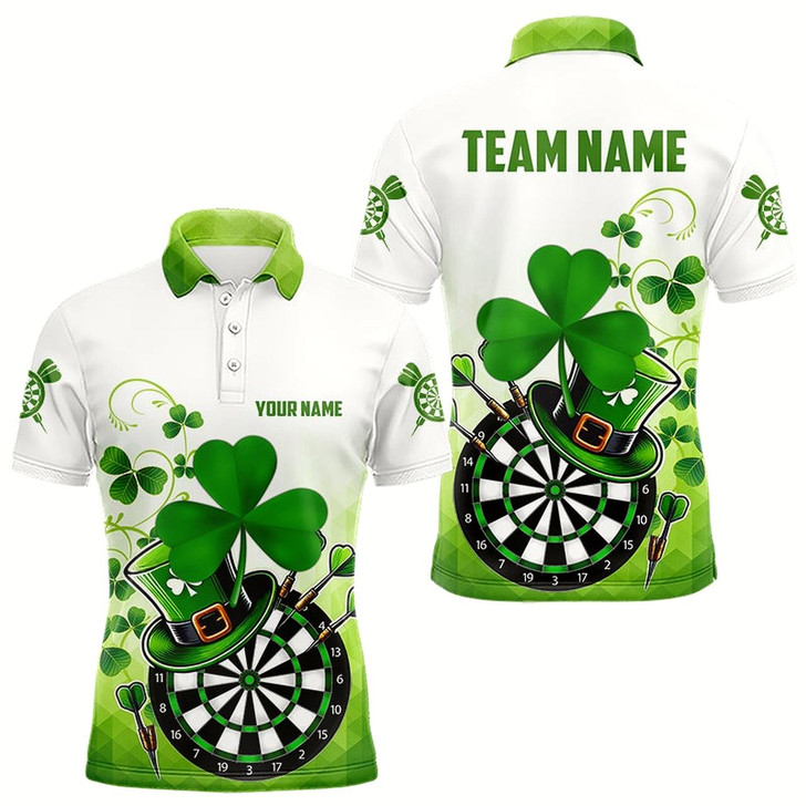 Goofygearprints Green Luckiest Shamrock 3D Dartboard Men Dart Shirts Custom St Patrick Day Dart Shirts Team Jerseys Style 1