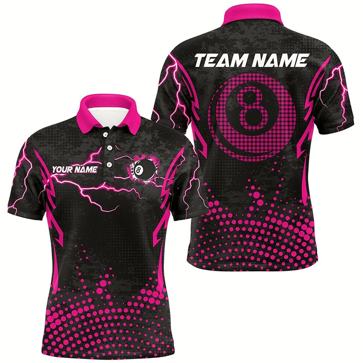 Goofygearprints Personalized Pink 8 Ball Point Billiard Men Jerseys Shirts Best Custom Billiards Apparel Clothing Style 1